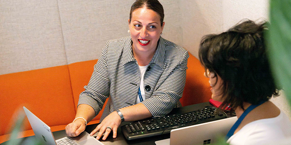 staff using laptops